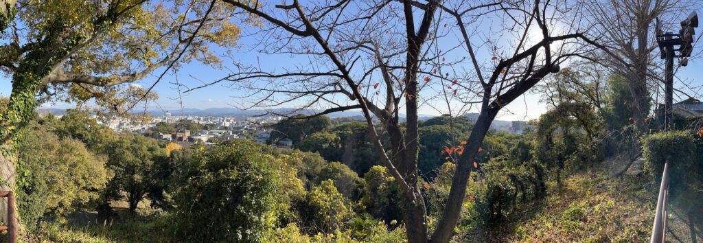 和歌山城の天守閣広場からの景色